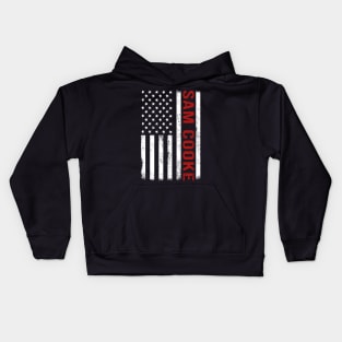 Graphic Sam Cooke Proud Name US American Flag Birthday Gift Kids Hoodie